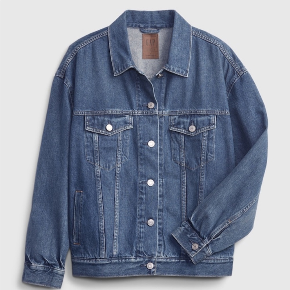 GAP Oversized Icon Denim Jacket with Washwell